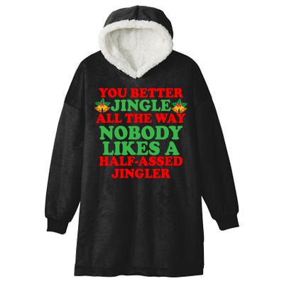 Jingle All the way Hooded Wearable Blanket