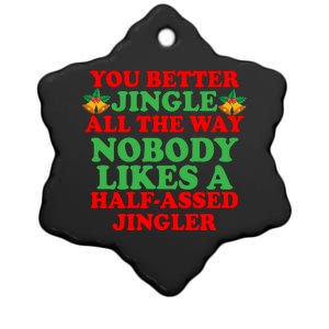 Jingle All the way Ceramic Star Ornament