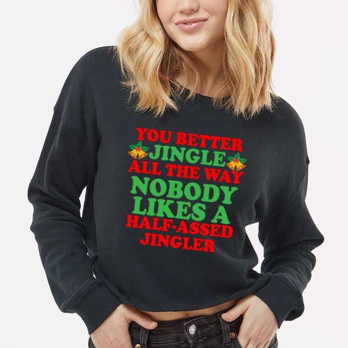 Jingle All the way Cropped Pullover Crew