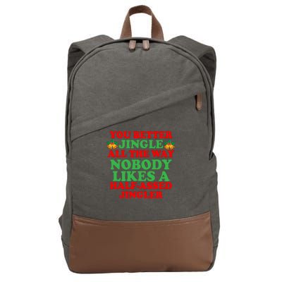 Jingle All the way Cotton Canvas Backpack