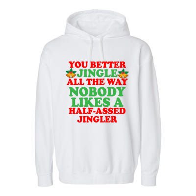 Jingle All the way Garment-Dyed Fleece Hoodie