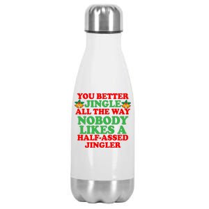 Jingle All the way Stainless Steel Insulated Water Bottle