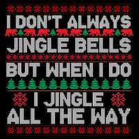Jingle Bells All The Way Drawstring Bag