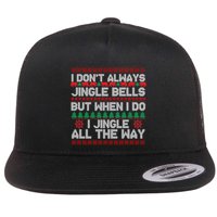 Jingle Bells All The Way Flat Bill Trucker Hat