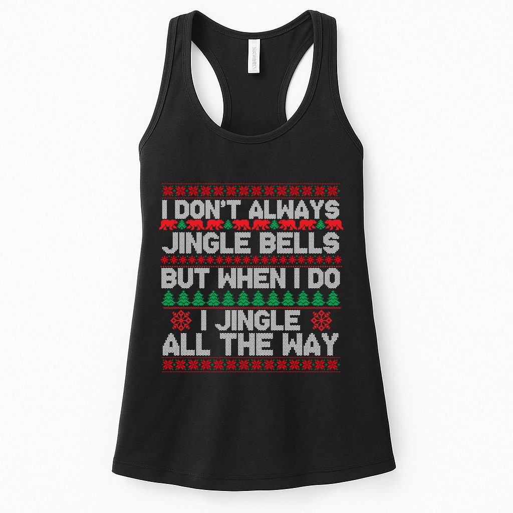 Jingle Bells All The Way Womens Tank Top