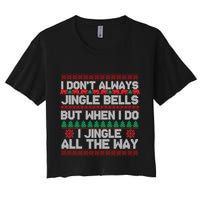 Jingle Bells All The Way Women's Crop Top Tee