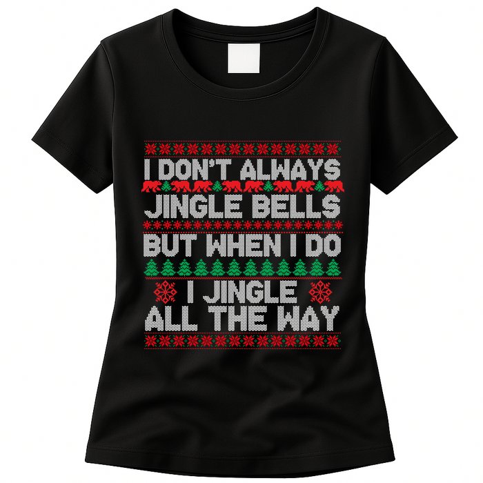 Jingle Bells All The Way Womens T-Shirt