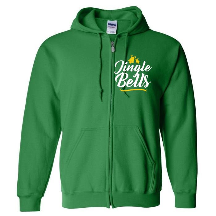 Jingle Bells Classic Christmas  Full Zip Hoodie