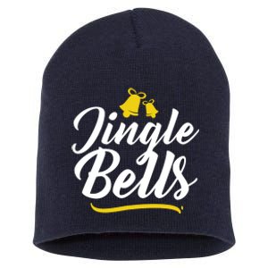 Jingle Bells Classic Christmas  Short Acrylic Beanie