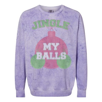 Jingle My Balls Funny X-Mas Colorblast Crewneck Sweatshirt