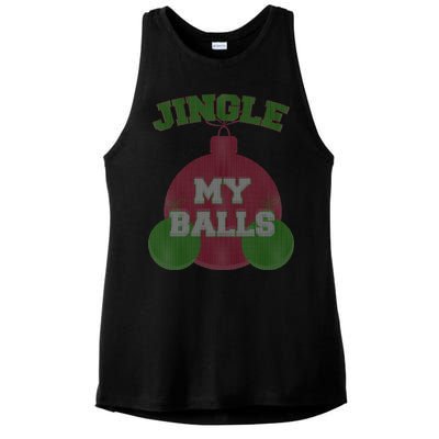 Jingle My Balls Funny X-Mas Ladies PosiCharge Tri-Blend Wicking Tank