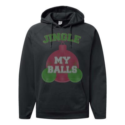 Jingle My Balls Funny X-Mas Performance Fleece Hoodie