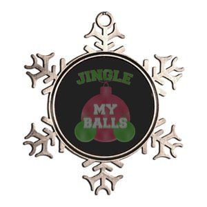 Jingle My Balls Funny X-Mas Metallic Star Ornament