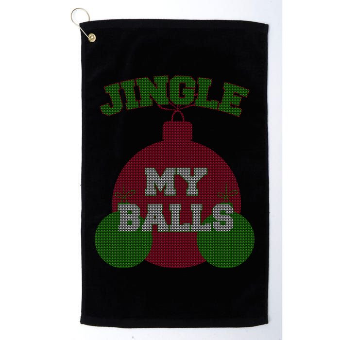 Jingle My Balls Funny X-Mas Golf Towel