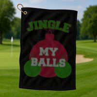 Jingle My Balls Funny X-Mas Golf Towel
