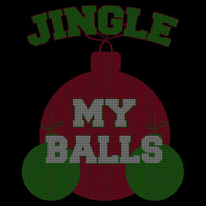 Jingle My Balls Funny X-Mas Women's Crop Top Tee