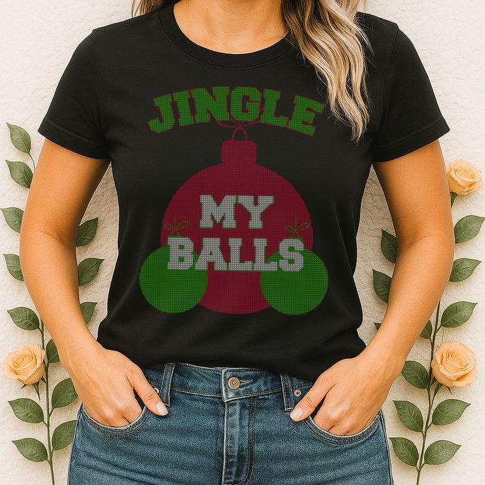 Jingle My Balls Funny X-Mas Womens T-Shirt