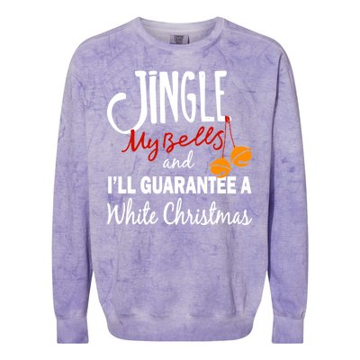 Jingle My Bells For White Christmas Colorblast Crewneck Sweatshirt