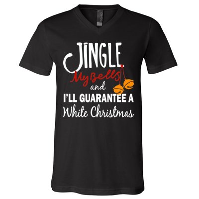 Jingle My Bells For White Christmas V-Neck T-Shirt