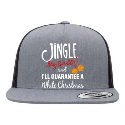 Jingle My Bells For White Christmas Flat Bill Trucker Hat