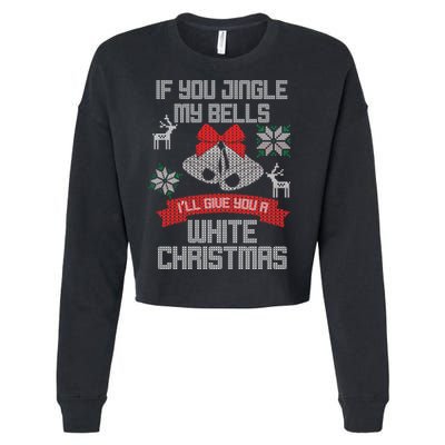 Jingle My Bells X-Mas Ugly Christmas Cropped Pullover Crew