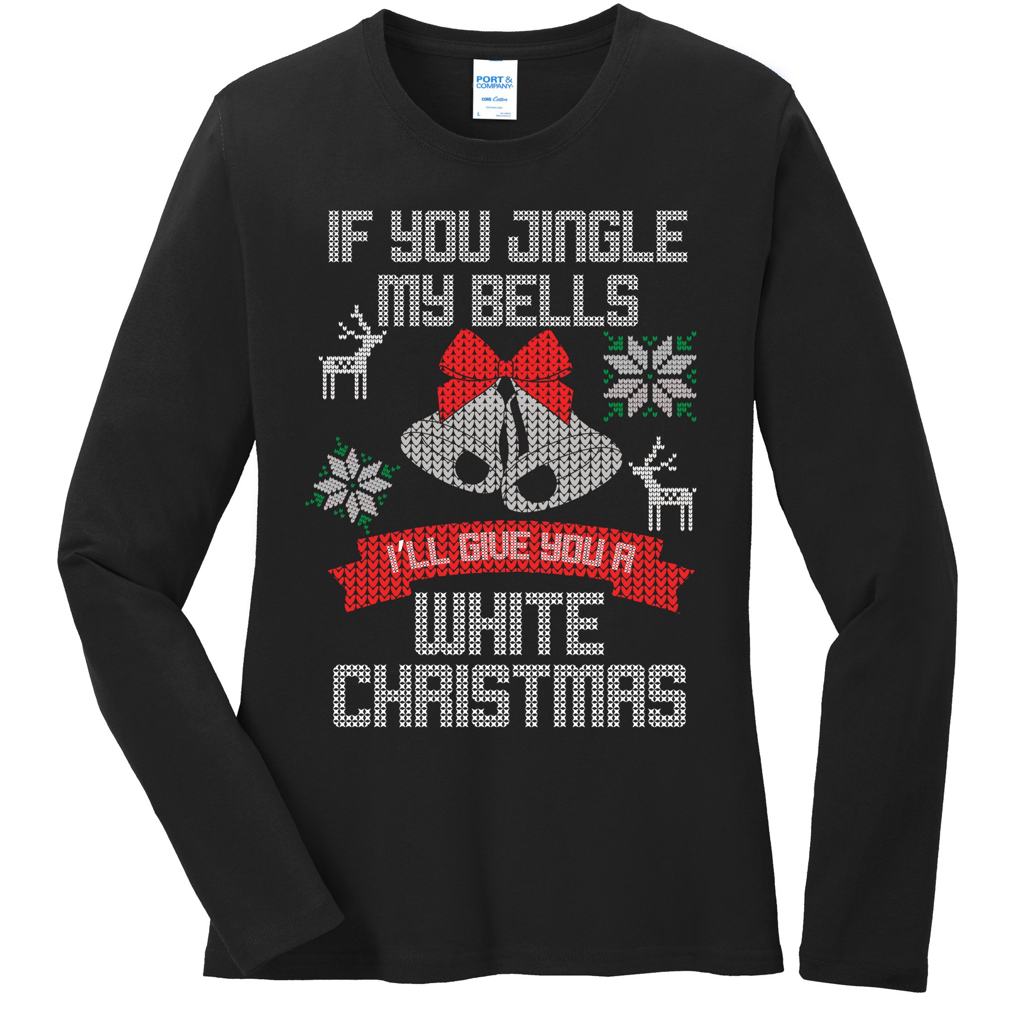 Jingle My Bells X-Mas Ugly Christmas Ladies Long Sleeve Shirt