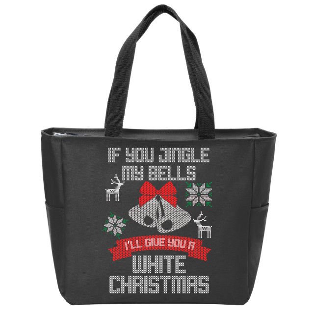 Jingle My Bells X-Mas Ugly Christmas Zip Tote Bag