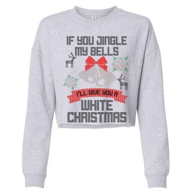 Jingle My Bells X-Mas Ugly Christmas Cropped Pullover Crew