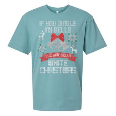 Jingle My Bells X-Mas Ugly Christmas Sueded Cloud Jersey T-Shirt