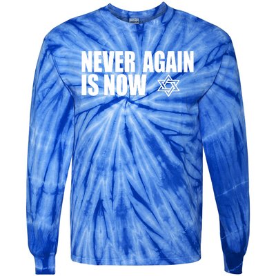 Jewish Israel Pride Am Yisrael Chai Never Again Is Now Tie-Dye Long Sleeve Shirt