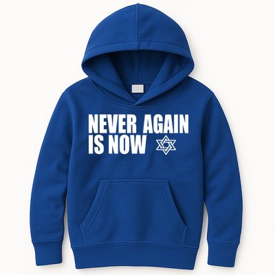 Jewish Israel Pride Am Yisrael Chai Never Again Is Now Kids Hoodie