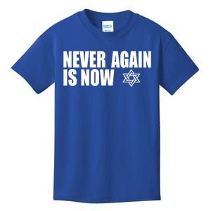 Jewish Israel Pride Am Yisrael Chai Never Again Is Now Kids T-Shirt