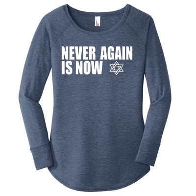 Jewish Israel Pride Am Yisrael Chai Never Again Is Now Women's Perfect Tri Tunic Long Sleeve Shirt