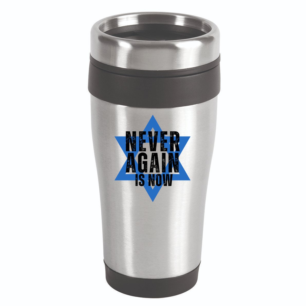 Jewish Israel Pride Am Yisrael Chai Never Again Is Now 16oz Travel Tumbler
