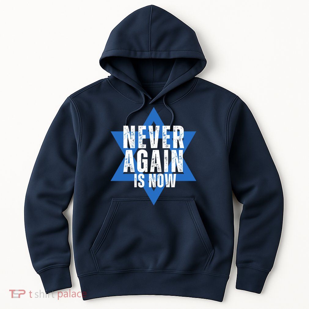 Jewish Israel Pride Am Yisrael Chai Never Again Is Now Hoodie