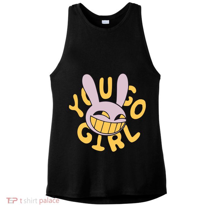 Jax Iconic Quote You Go Girl Ladies PosiCharge Tri-Blend Wicking Tank