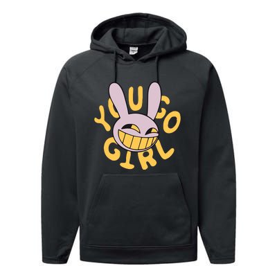 Jax Iconic Quote You Go Girl Performance Fleece Hoodie