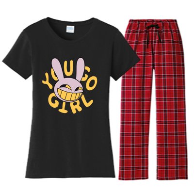 Jax Iconic Quote You Go Girl Women's Flannel Pajama Set