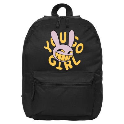 Jax Iconic Quote You Go Girl 16 in Basic Backpack