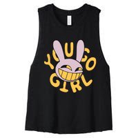 Jax Iconic Quote You Go Girl Women's Racerback Cropped Tank