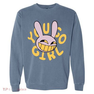 Jax Iconic Quote You Go Girl Garment-Dyed Sweatshirt