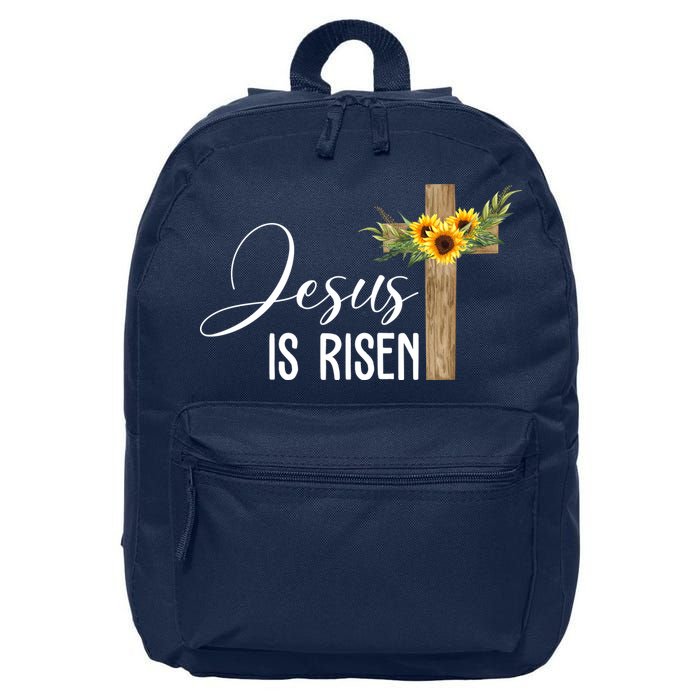 Jesus Is Risen Sunflower Cross Easter 16 in Basic Backpack
