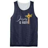 Jesus Is Risen Sunflower Cross Easter Mesh Reversible Basketball Jersey Tank