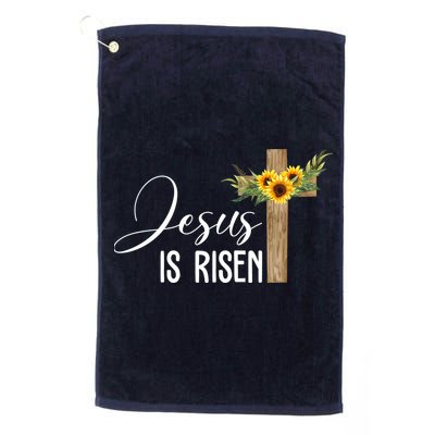 Jesus Is Risen Sunflower Cross Easter Golf Towel