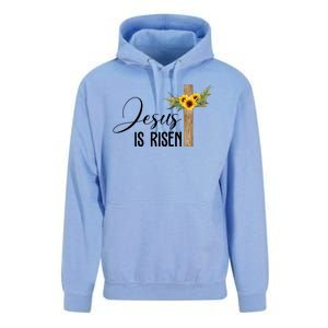 Jesus Is Risen Sunflower Cross Easter Unisex Surf Hoodie