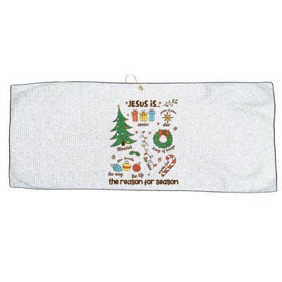 Jesus Is Reason For Season The Messiah Christian Christmas Large Microfiber Waffle Golf Towel