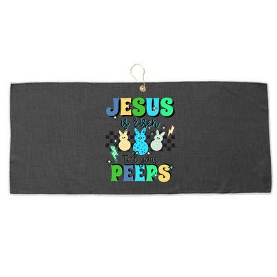 Jesus Is Risen Tell Your Peeps Large Microfiber Waffle Golf Towel