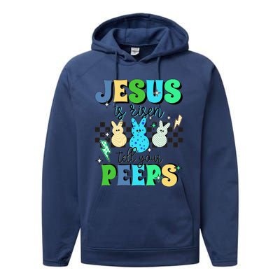 Jesus Is Risen Tell Your Peeps Performance Fleece Hoodie