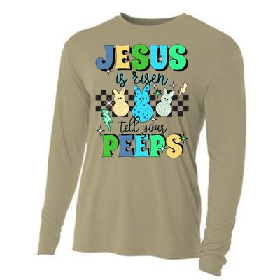 Jesus Is Risen Tell Your Peeps Cooling Performance Long Sleeve Crew