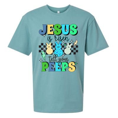 Jesus Is Risen Tell Your Peeps Sueded Cloud Jersey T-Shirt